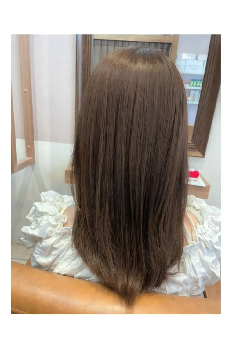 ミディアム カラー 透明感カラー 菊田 瑞穂のヘアスタイル