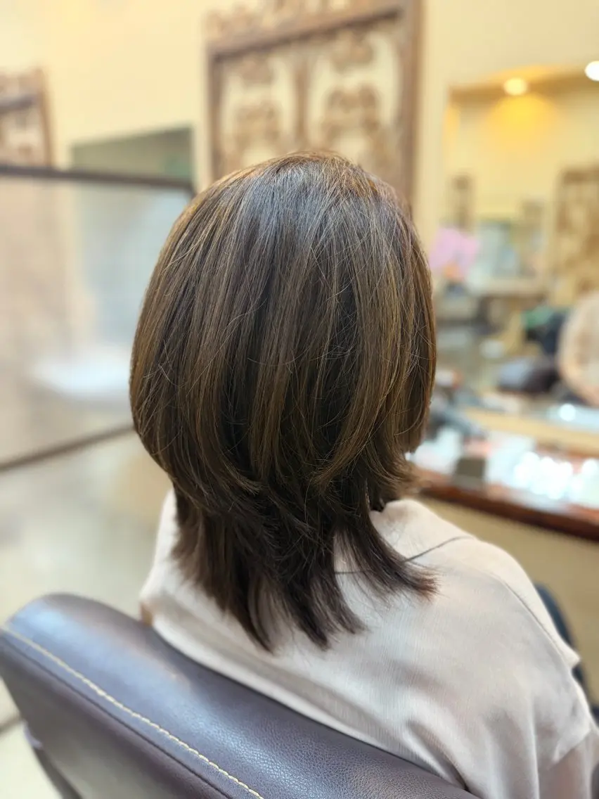 ミディアム レイヤーカット ウルフカット ウルフレイヤー 可愛く爽やかに🫧｜ elve水戸 脩貴のヘアスタイル