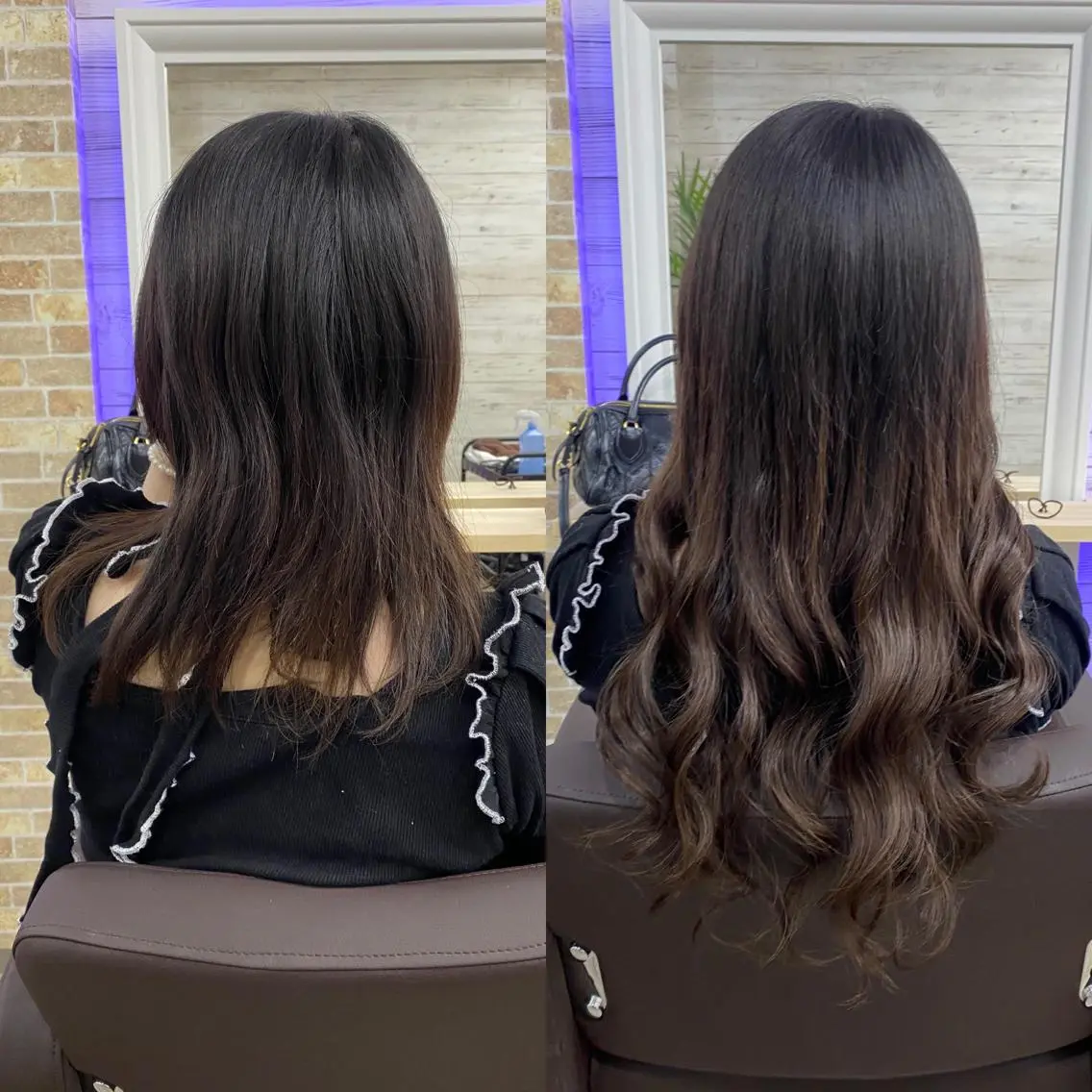 セミロング カラー ヘアアレンジ ショートボブ 編み込みエクステ シールエクステ セミロングパーマ バレイヤージュ FAAM Tsuneのヘアスタイル