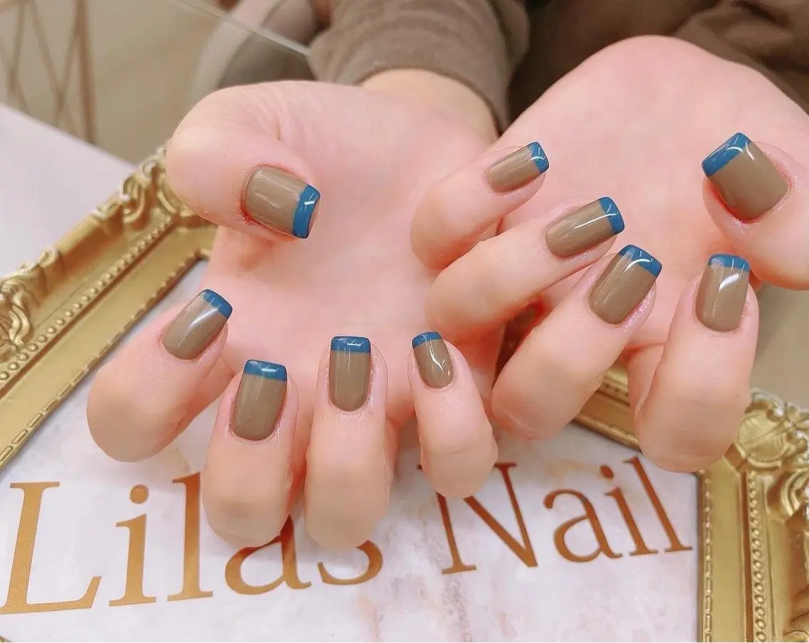 ネイル フレンチネイル ジェルネイル ハードジェル ロングネイル ニュアンスネイル Lilas Nailのネイルデザイン