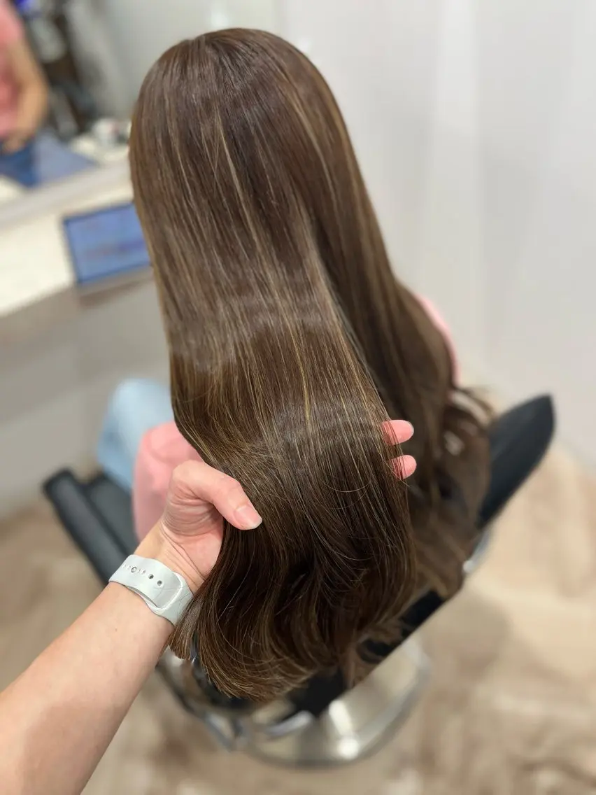 ロング カラー ブラウンカラー 🫧ぷる艶カラー🫧 Yuubi🦩のヘアスタイル