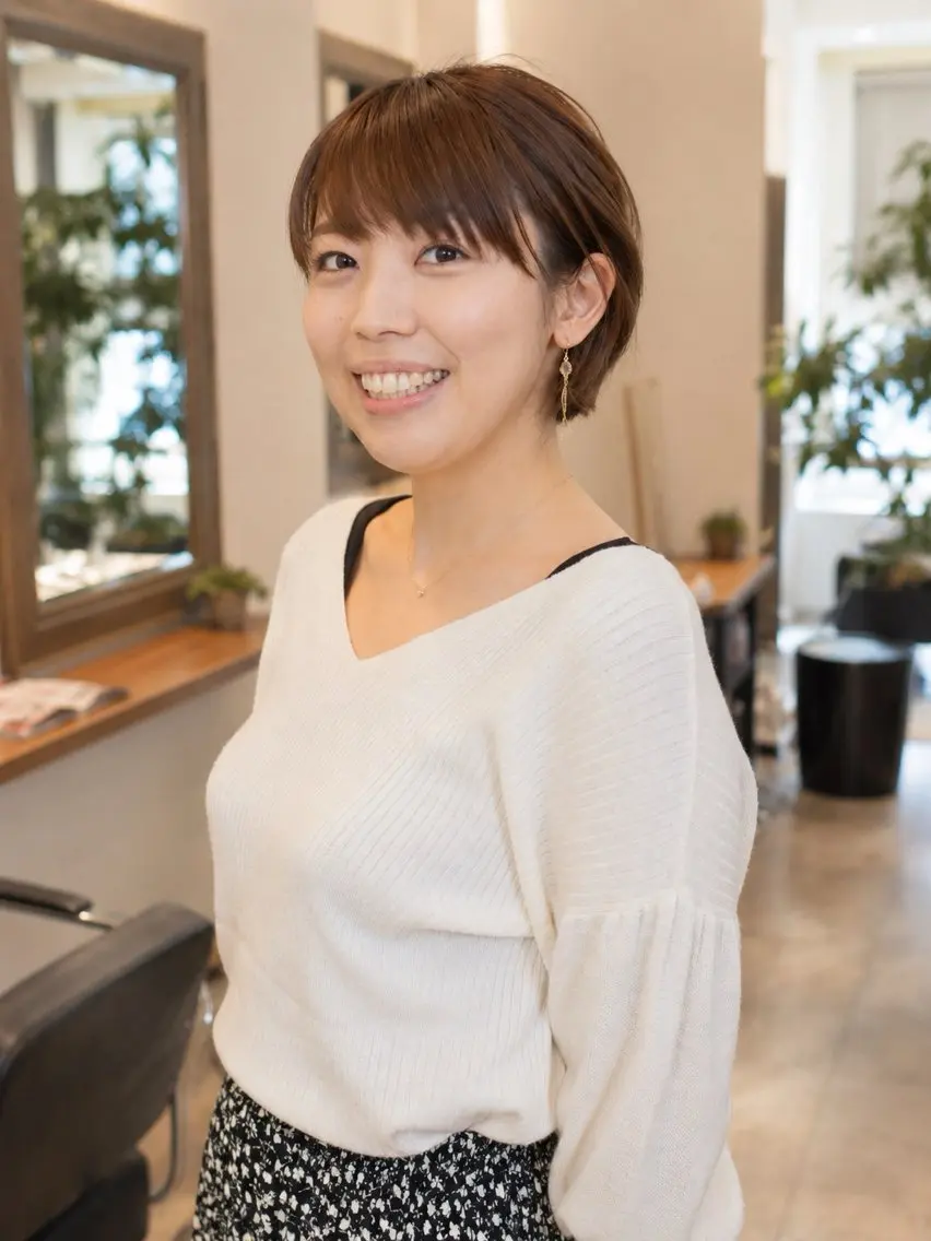 ショート カラー ショートボブ ボブ 顔周りカット ショートヘア SLASHオオデミズ シュンジのヘアスタイル