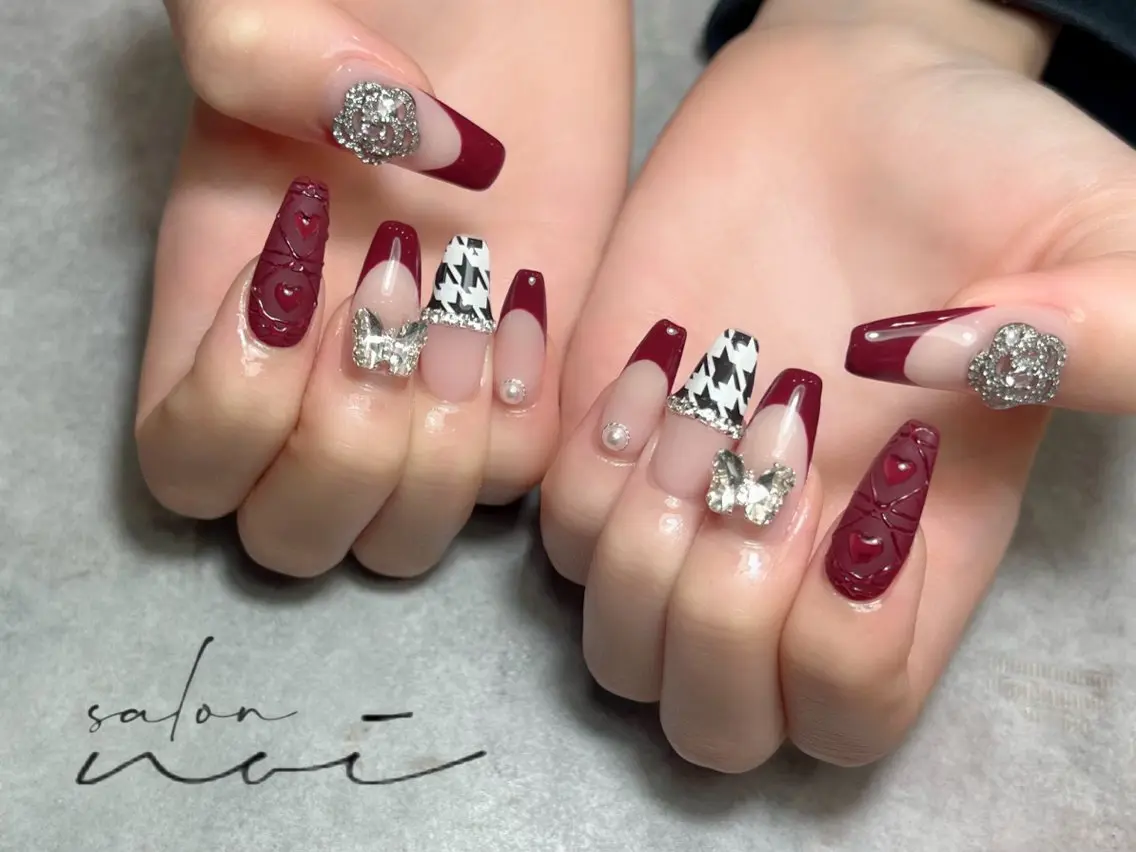 ネイル ハート ハンドネイル salon noiのネイルデザイン