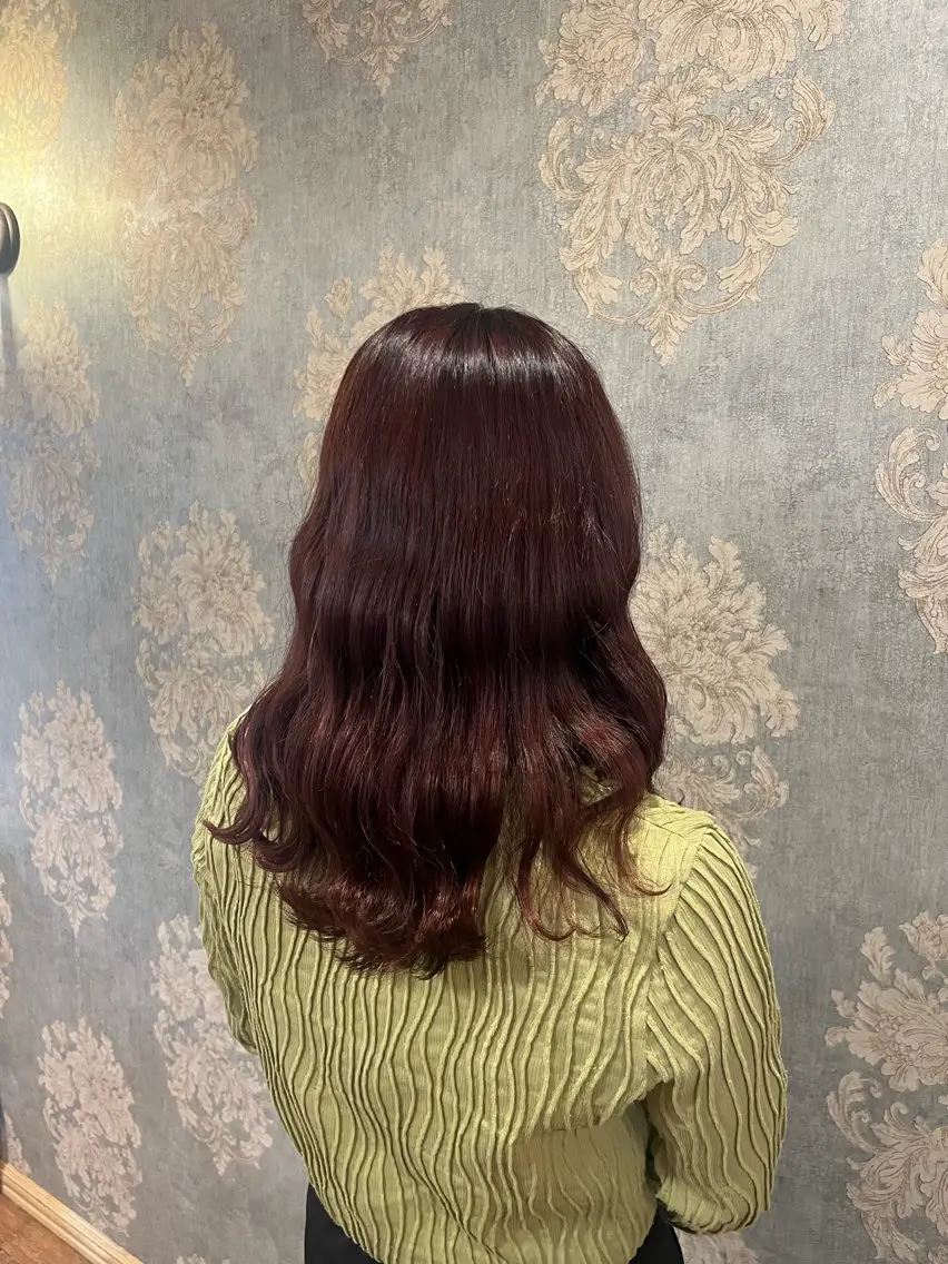ミディアム カラー カット ヘアカラー 亀井寿葵 京橋 /韓国ヘア/レイヤーのヘアスタイル