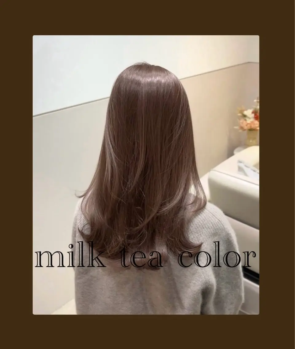 ロング カラー 切りっぱなしボブ ベージュカラー 黒髪 ブリーチ ブルーカラー 🥀髪質改善/ 透明感🥀ユイキのヘアスタイル