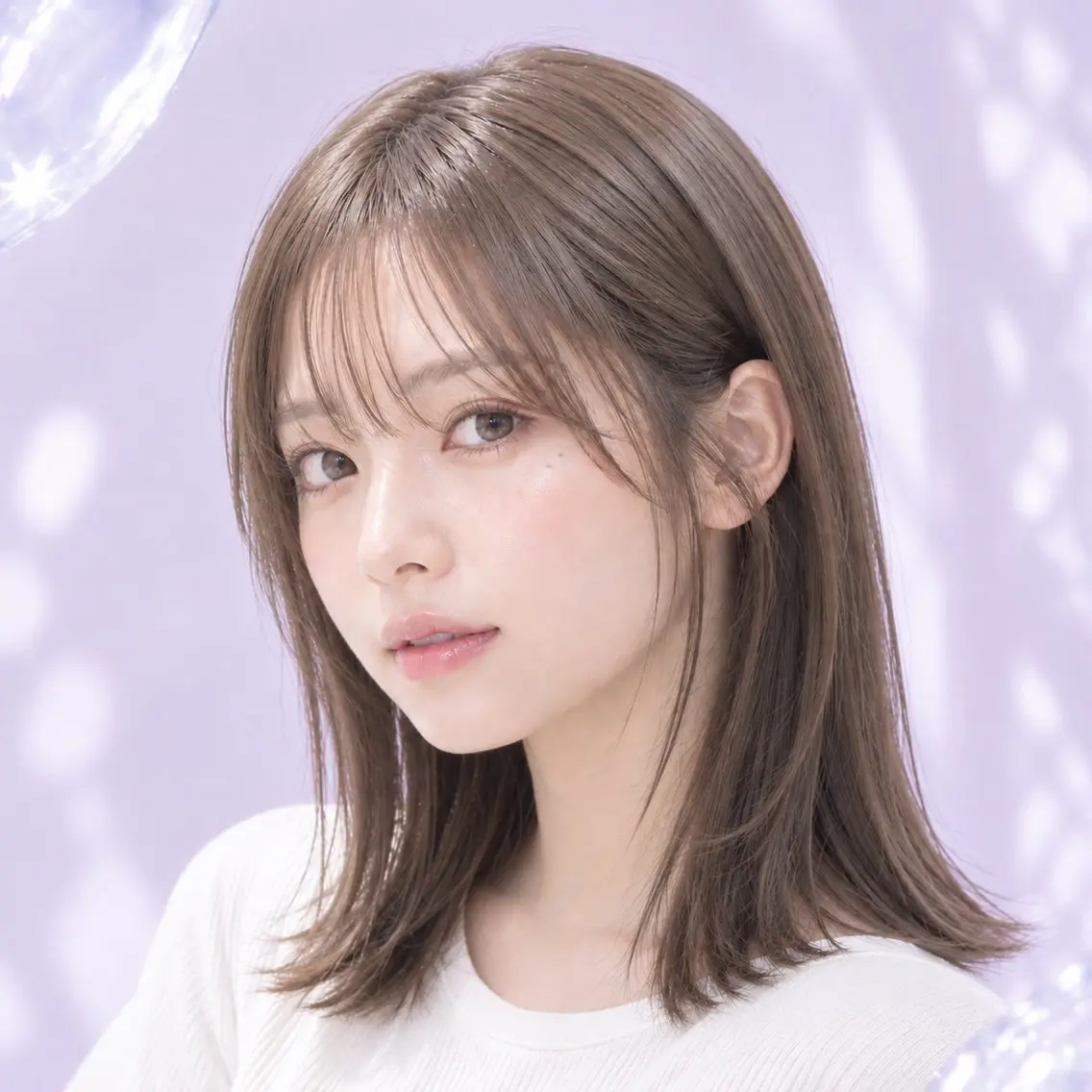 セミロング カラー カット ヘアカラー 福田 真大のヘアスタイル