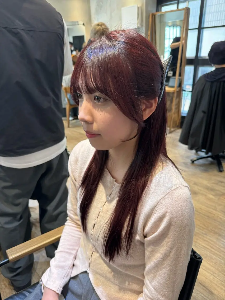 セミロング カット ヘアカラー トリートメント 新宿/顔周りカット +レイヤー＝しずく♩のヘアスタイル