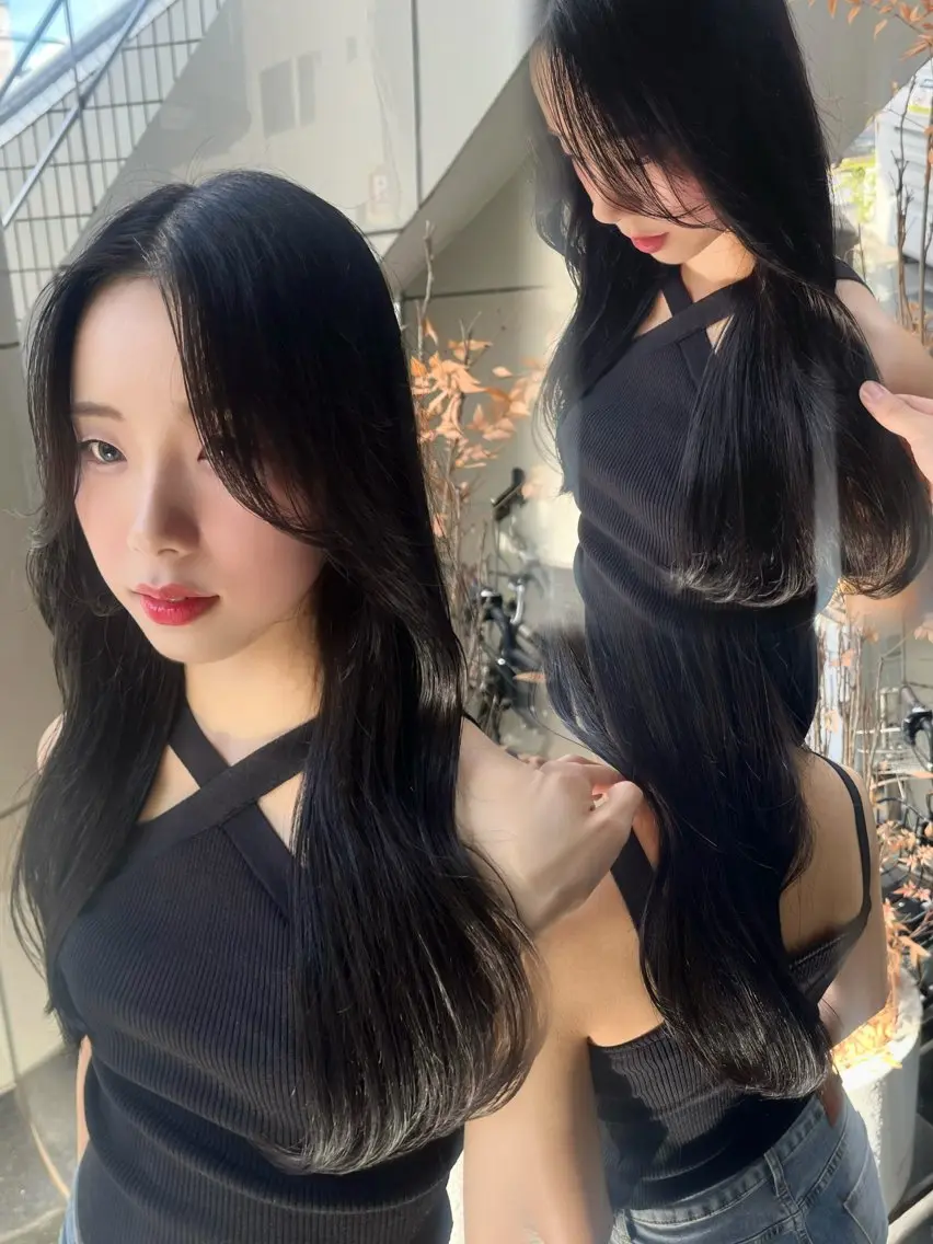 ロング 韓国風ヘア レイヤーカット おくれ毛 韓国レイヤー ☁️🫧森ハリス誠一のヘアスタイル