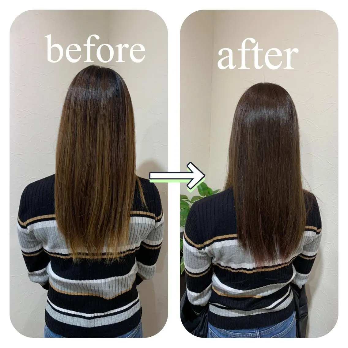 カラー こばやし もえのヘアスタイル