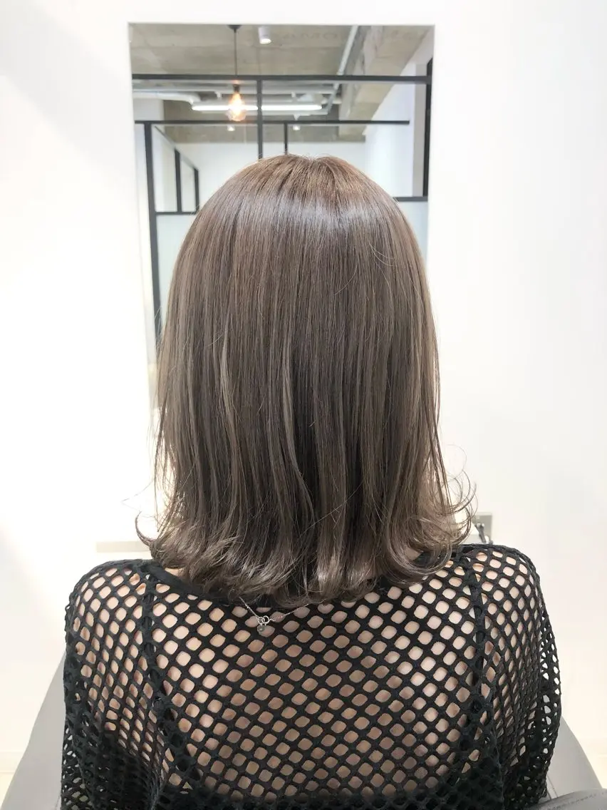 ミディアム カット ヘアカラー トリートメント 髪質改善/ 艶髪YABUKIのヘアスタイル