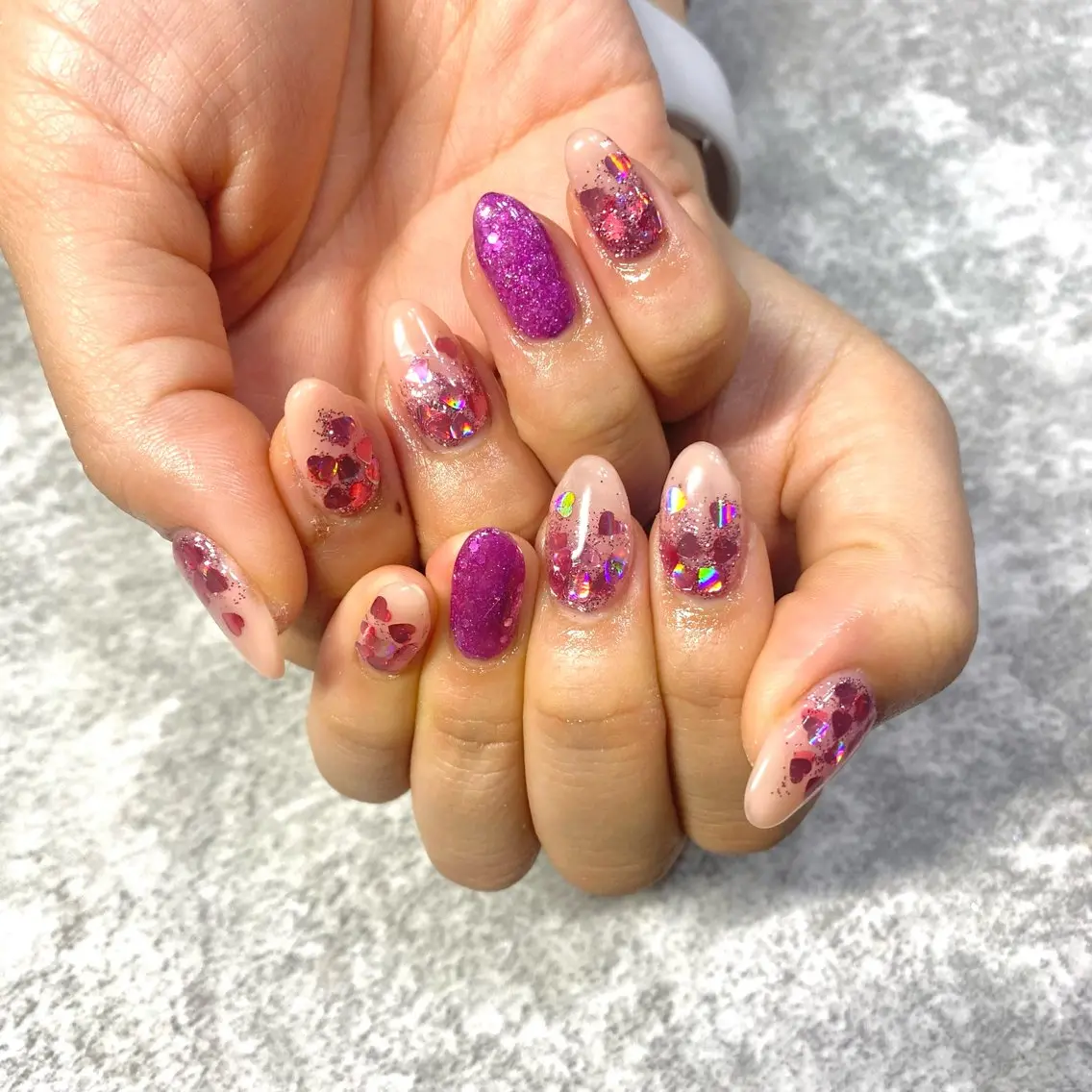 ネイル ハート ハンドネイル ★Rinail... .のネイルデザイン
