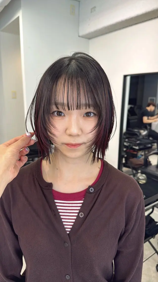 ショート カラー レイヤーカット カット ヘアカラー トリートメント Miku🪄💫 フェイスレイヤーのヘアスタイル