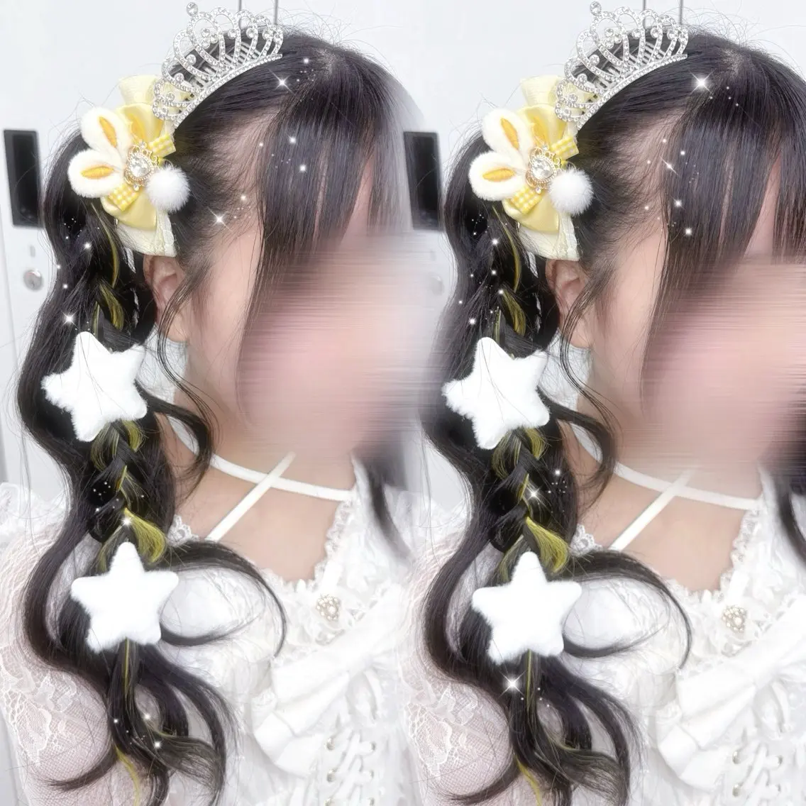 ヘアアレンジ ヘアセット ヘアアレンジエクステ 推し活 さな👶🏻のヘアスタイル