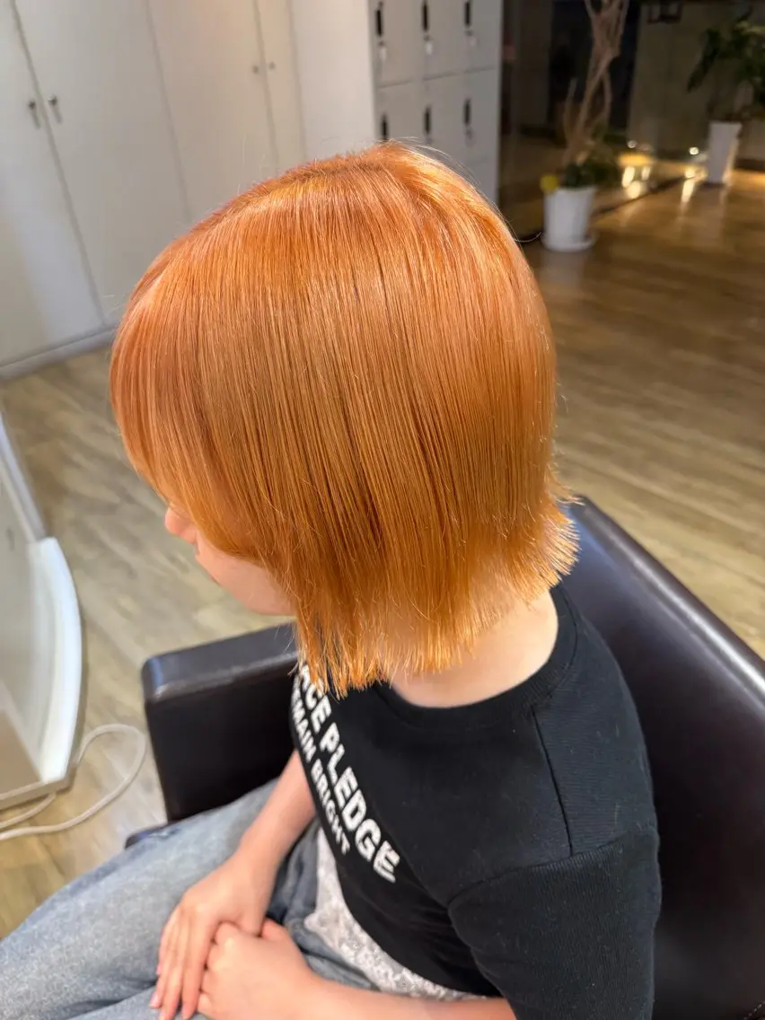 ミディアム ヘアカラー 川畑 心子のヘアスタイル
