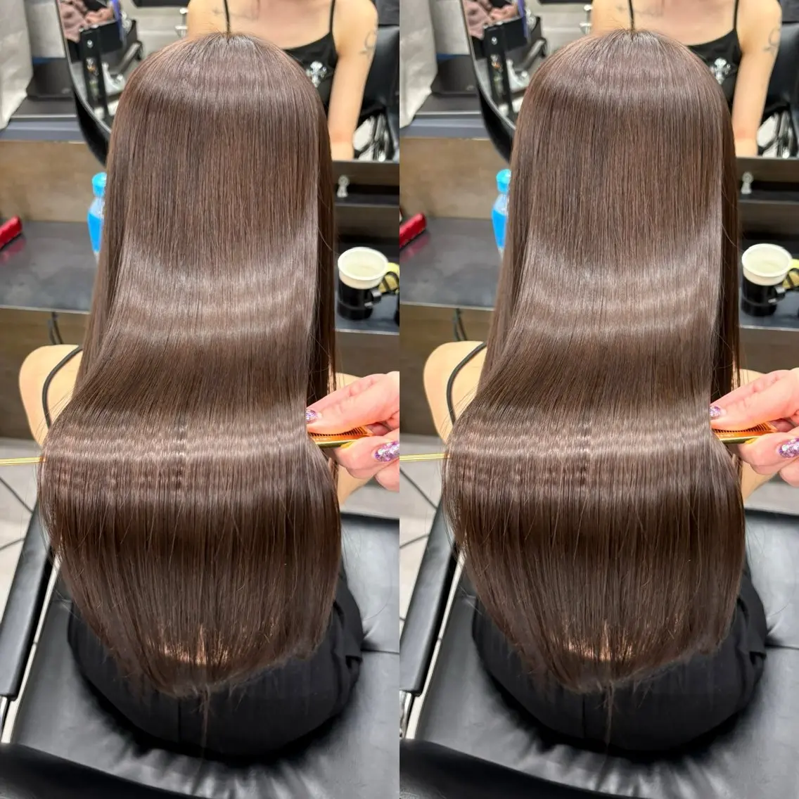 ロング カット ヘアカラー 縮毛矯正 youres hairのヘアスタイル