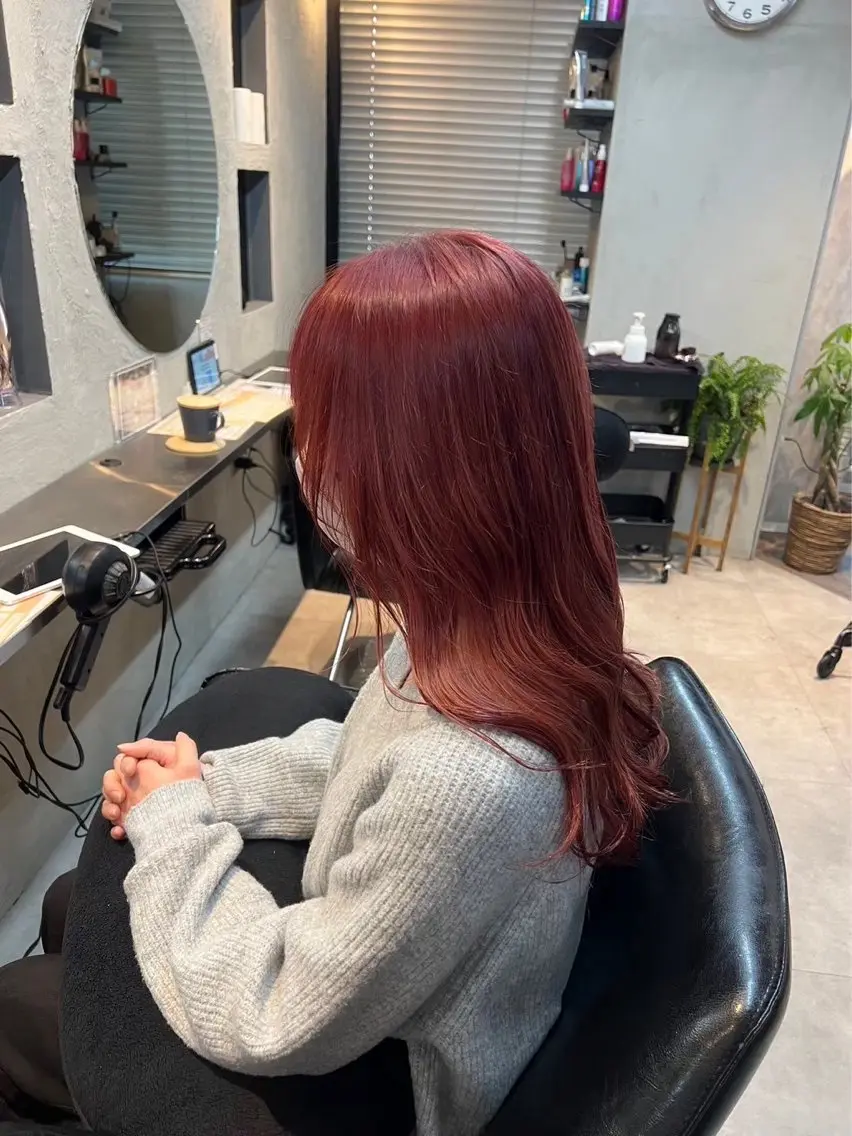 カラー ブリーチ ブリーチなしカラー ヘアカラー 🌷なのは/縮毛矯正 /カラーモデル募集のヘアスタイル