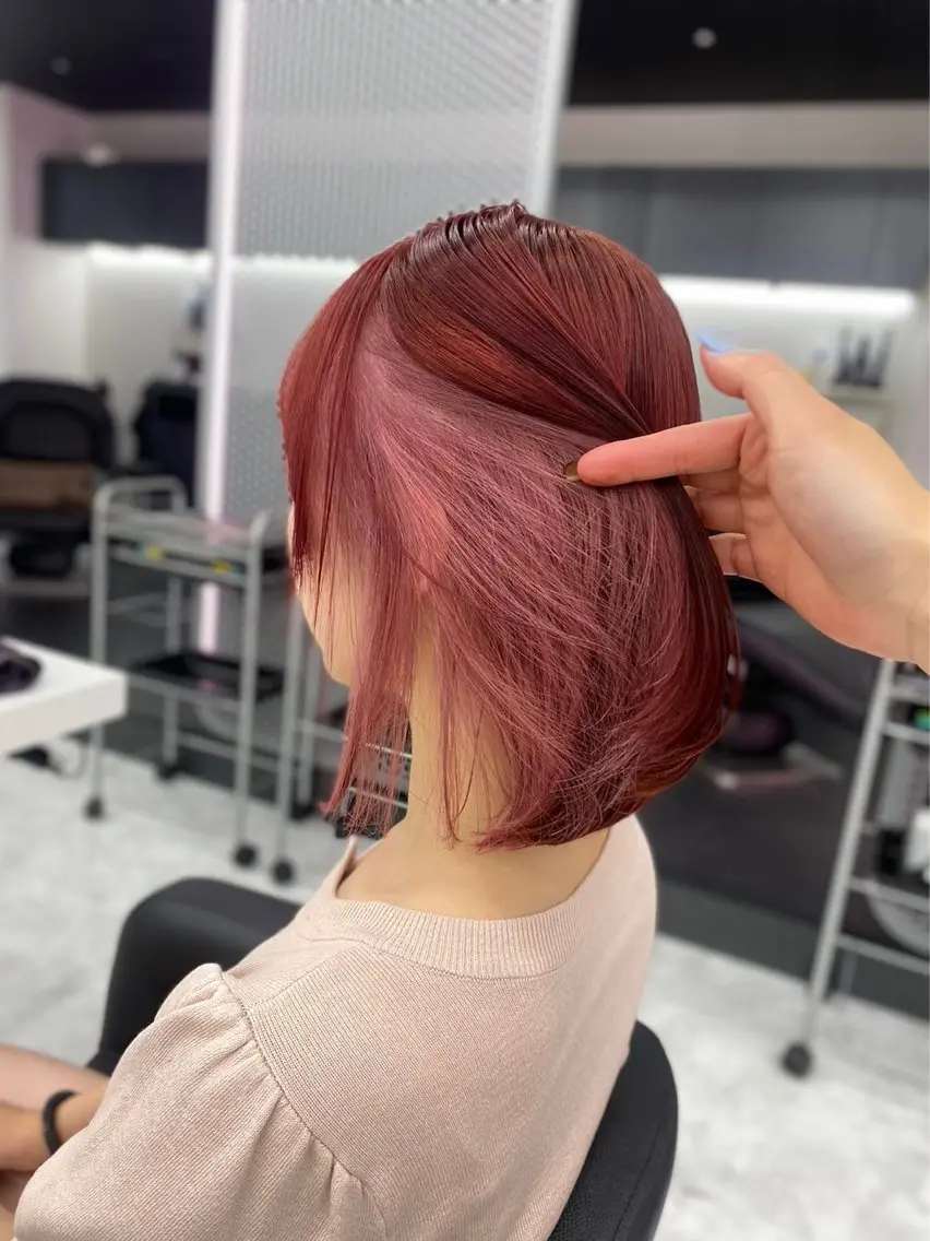 ミディアム 💖似合わせカラー ブリーチ💖レイヤーのヘアスタイル