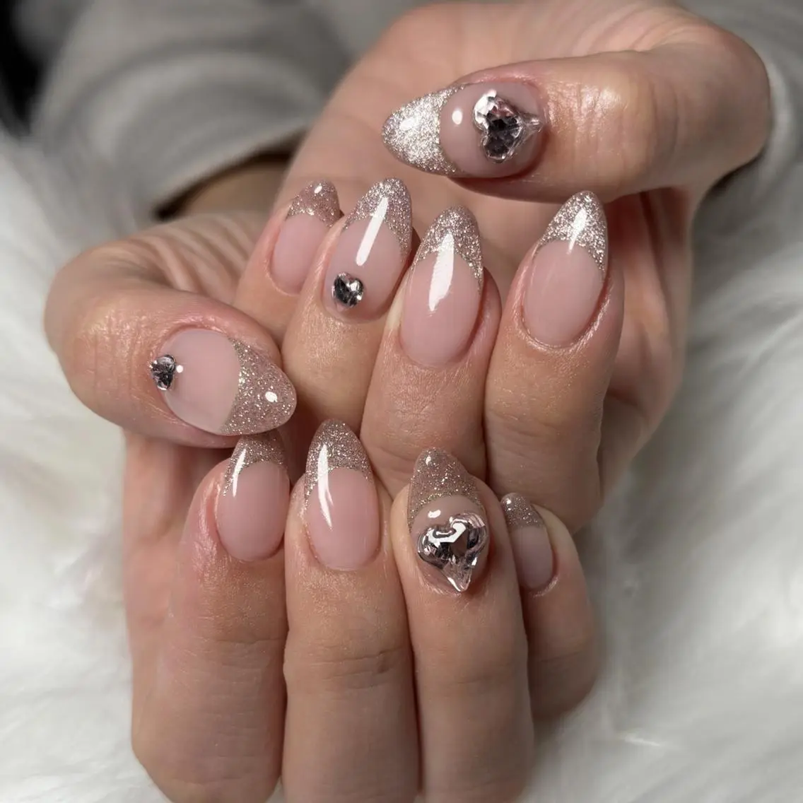 ネイル フレンチネイル マグネットネイル マグネットフレンチ nail salon Libertyのネイルデザイン