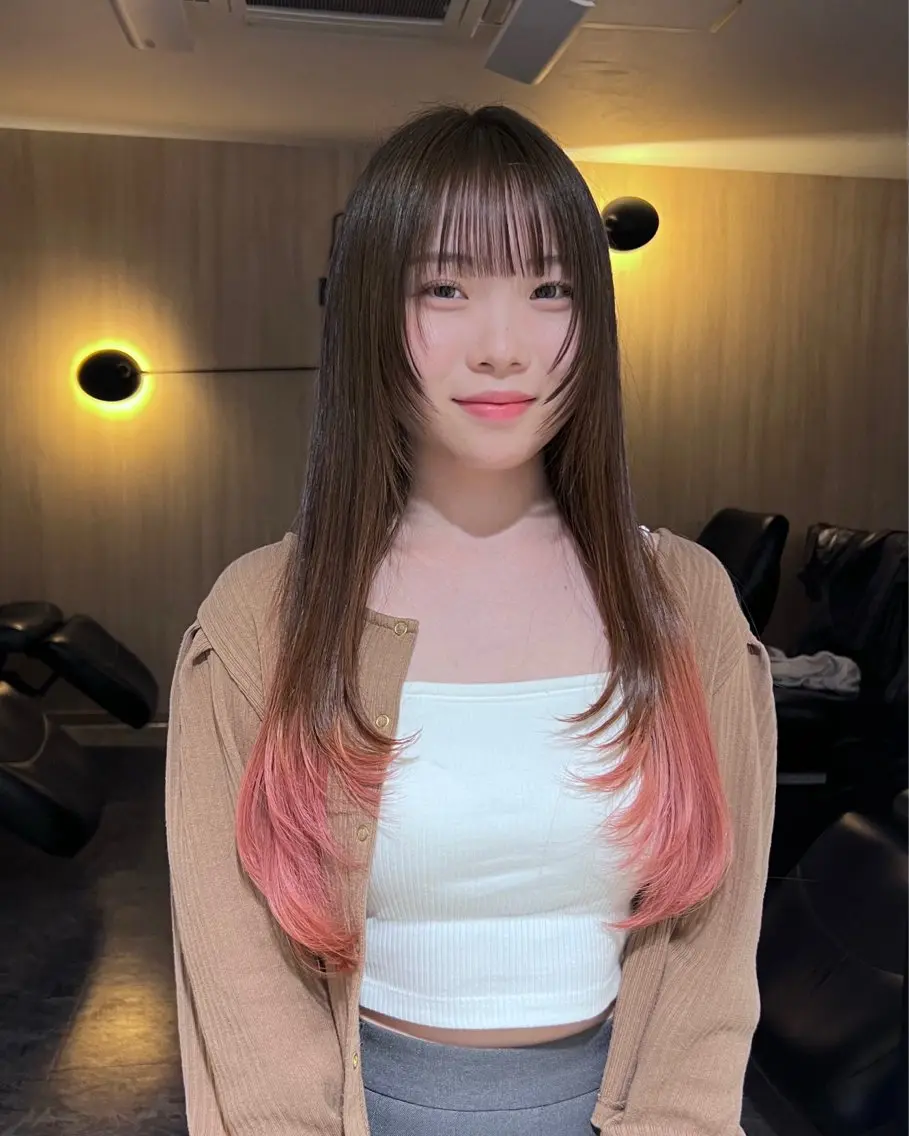 ロング カット 中田 姫歌のヘアスタイル