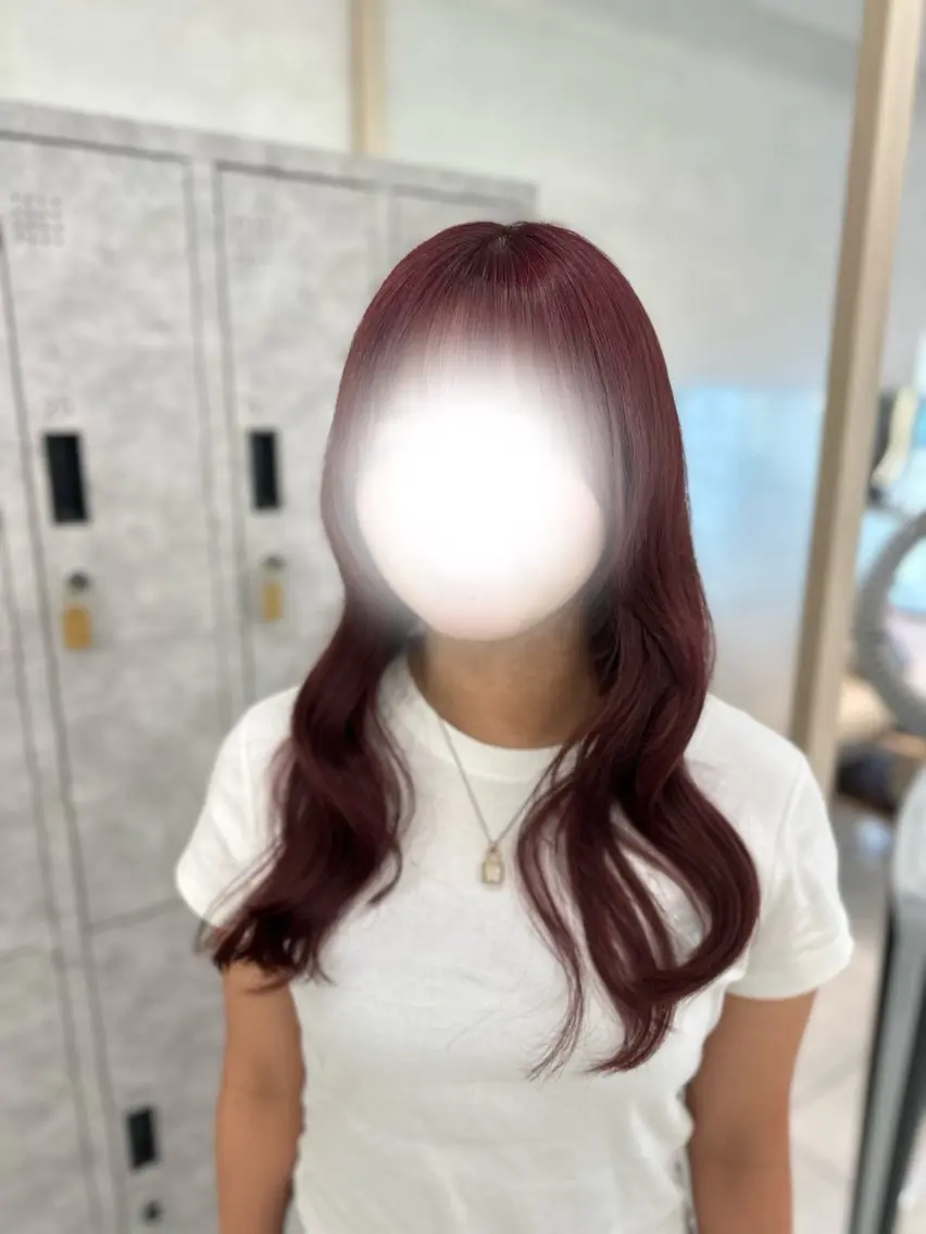 ロング カラー ブリーチ 透明感カラー ピンクカラー ロング ヘアカラー ゆな/髪質改善 ・透明感カラー🎀のヘアスタイル
