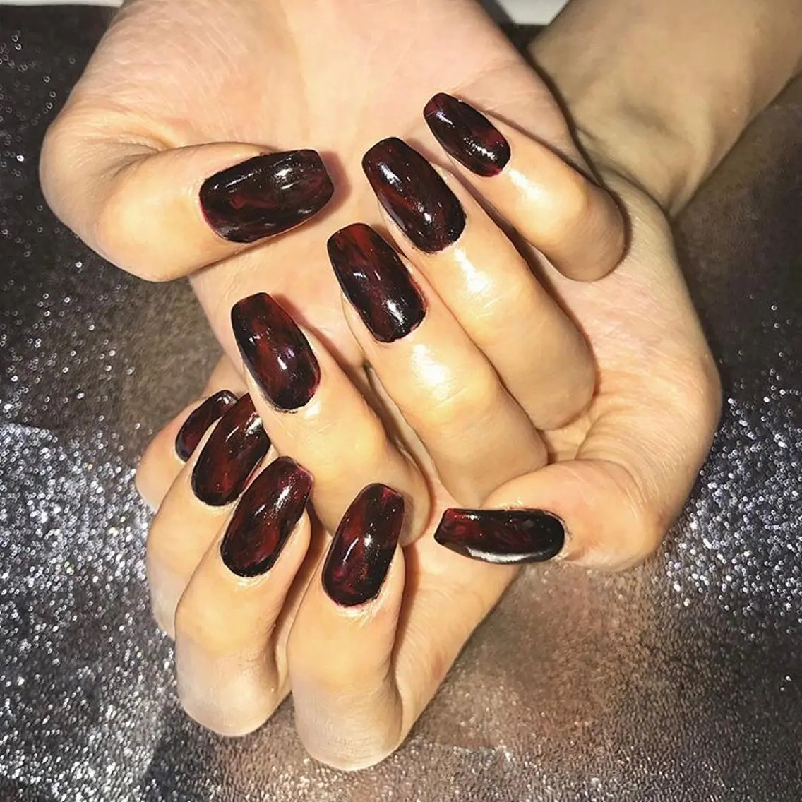 ネイル 渋谷／チップ長さ出し 👑アプレgel-xのネイルデザイン
