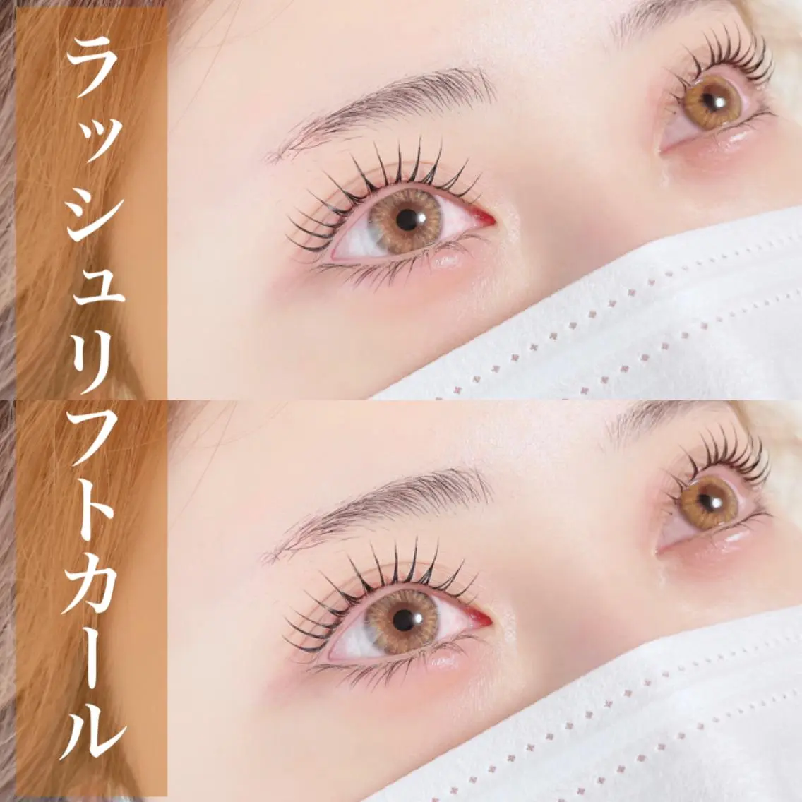 まつ毛パーマ＋コーティング仕上げの写真