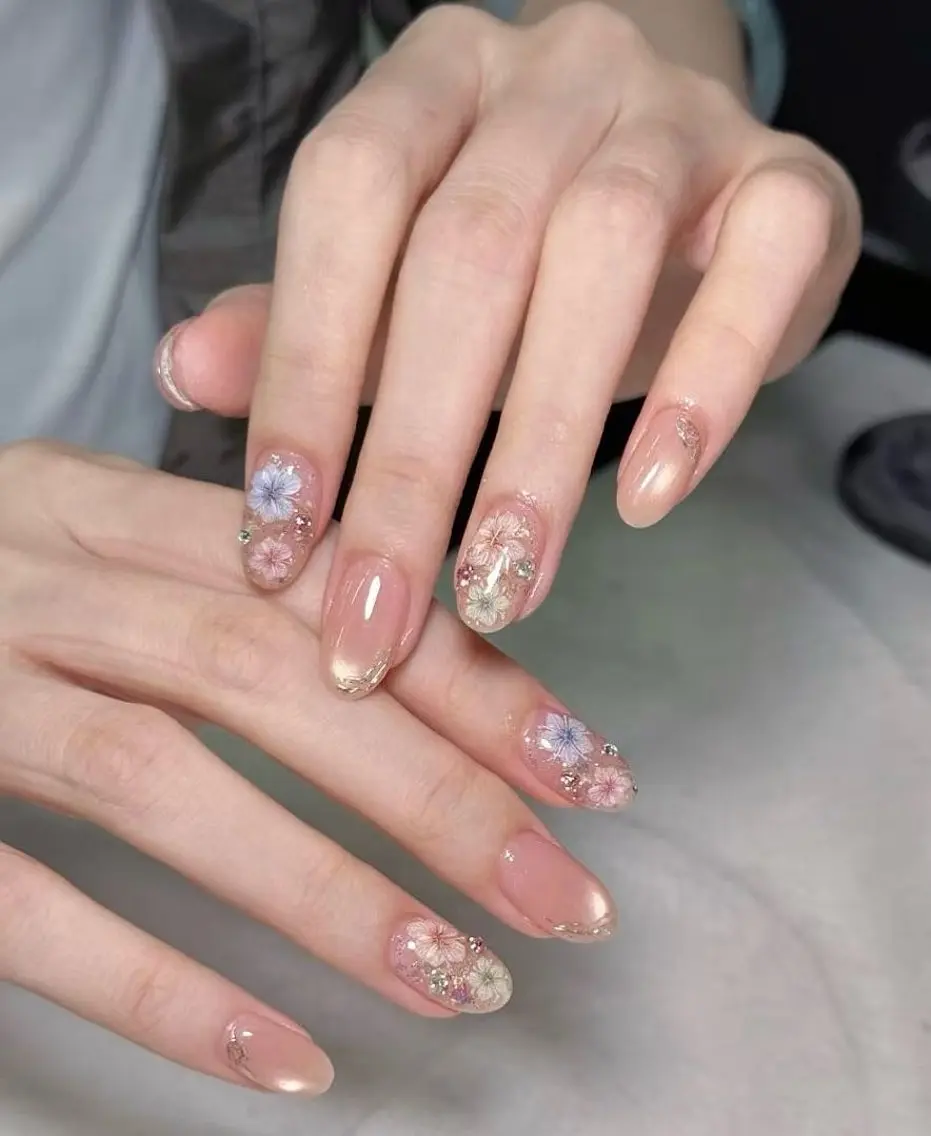 ネイル アートネイル べっ甲ネイル チークネイル 桜ネイル 成人式 ハンドネイル ハンドケア For you. Nail Salonのネイルデザイン
