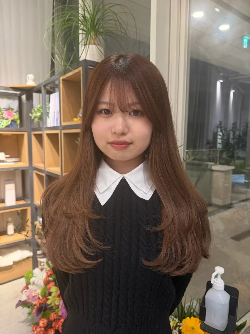 ロング レイヤーカット 真壁 凜々子のヘアスタイル