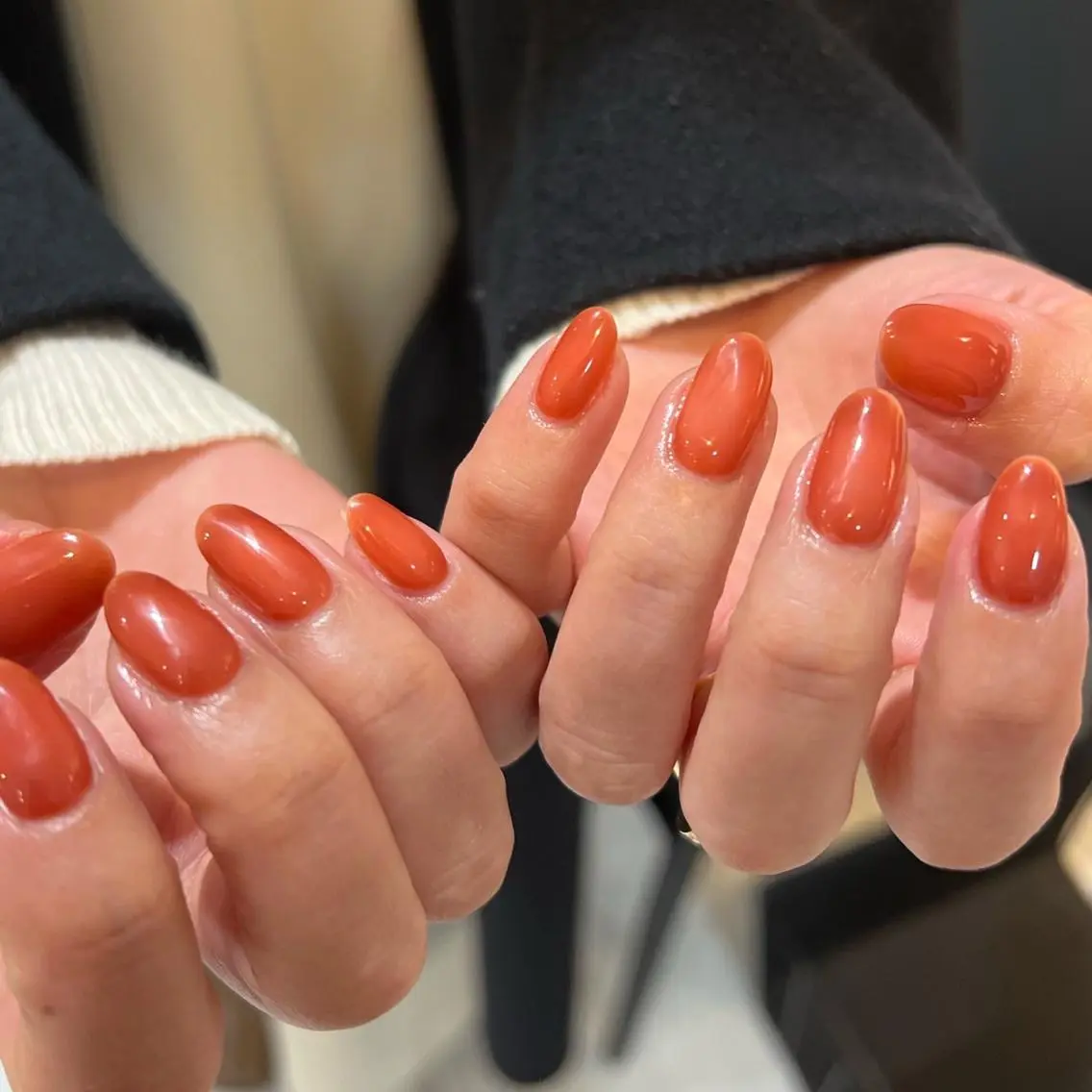 無料ネイルモデル オフありワンカラーの写真