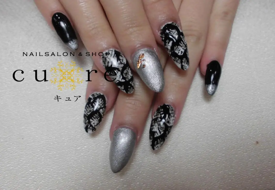 ロング ネイル 持ち込み ネイルサロン Cureのネイルデザイン