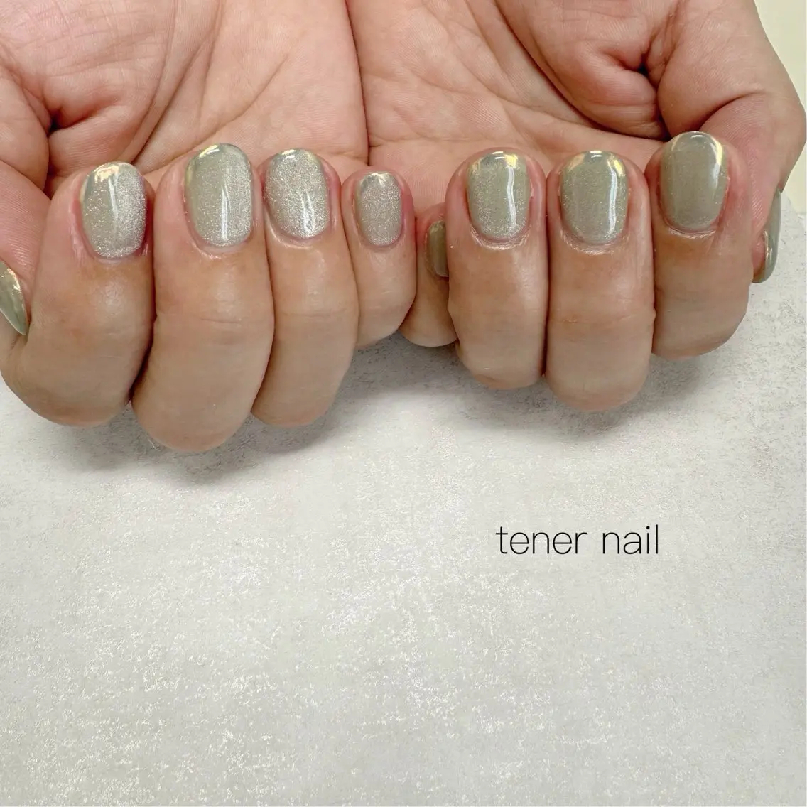 ネイル オーロラネイル フレンチネイル マグネットネイル ハンドネイル テネルネイル tener nailのネイルデザイン
