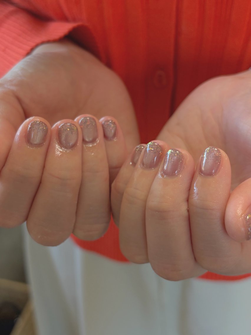 ネイル オーロラネイル フラッシュネイル ジェルネイル キラキラネイル ラメ(グリッター) ハンドネイル tamu nail 金町のネイルデザイン