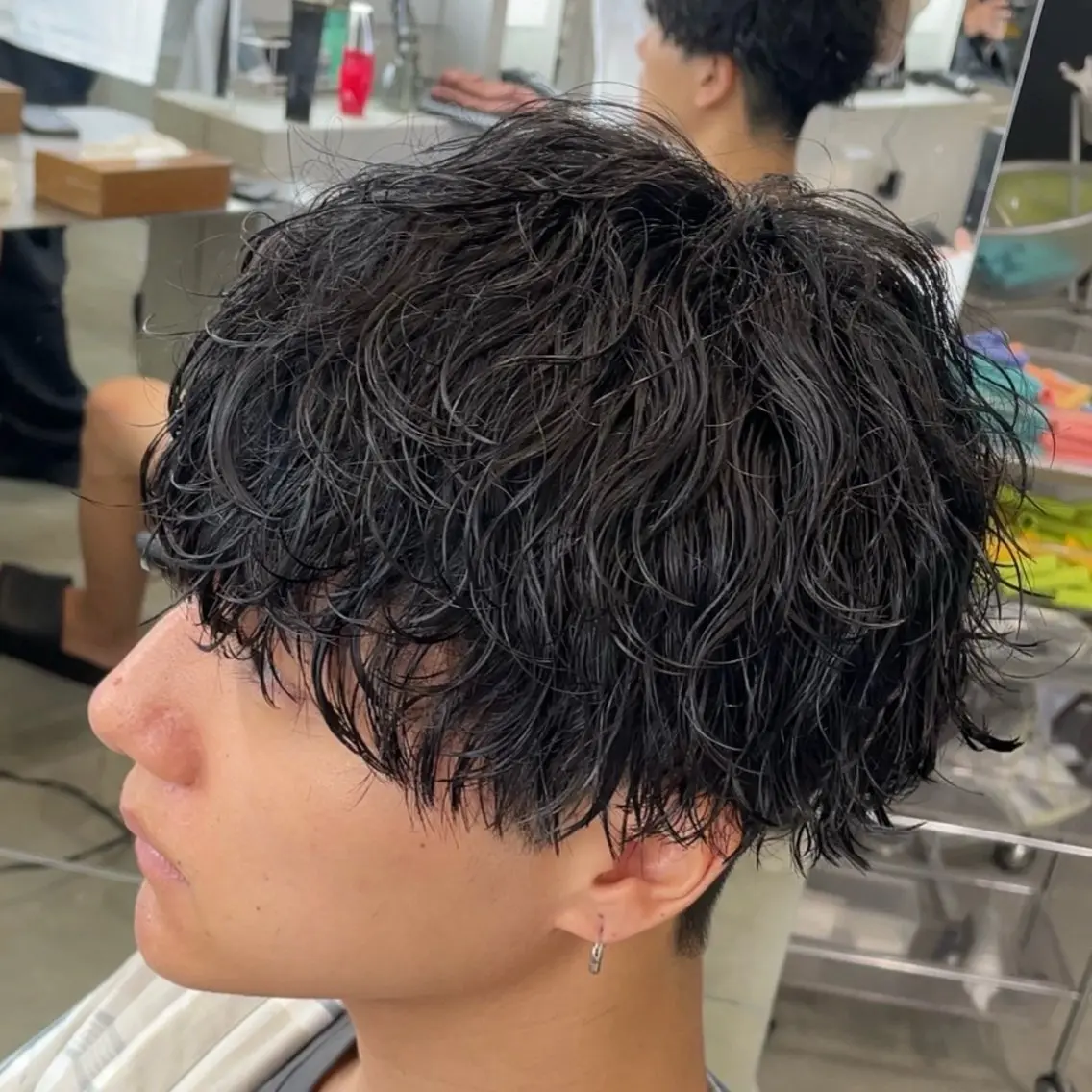 ミディアム パーマ ヘアアレンジ メンズ fifth 石川 凪のヘアスタイル