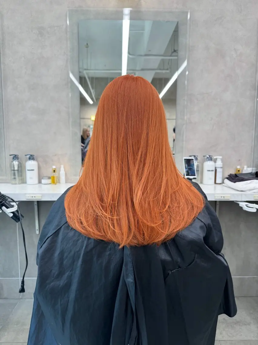 セミロング カラー ヘアアレンジ Over hair_ misakiのヘアスタイル