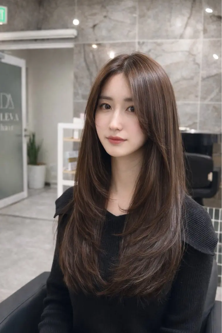 ✨韓国レイヤーカット+透明感カラー+艶TR✨の写真