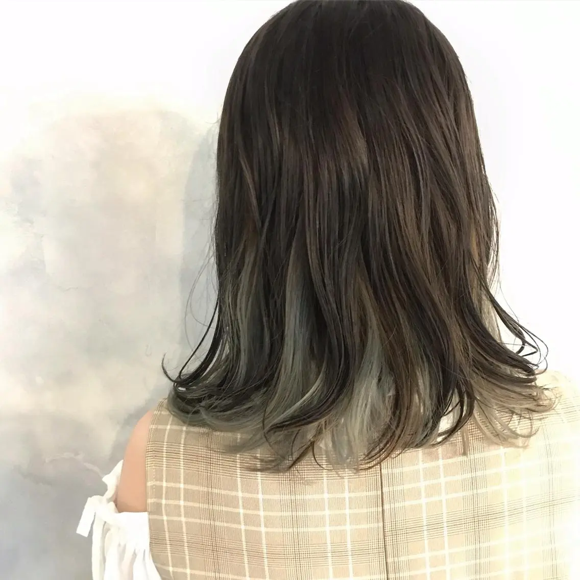 ミディアム カラー カット ヘアカラー トリートメント ハイトーン/小顔 カット/Ayumuのヘアスタイル