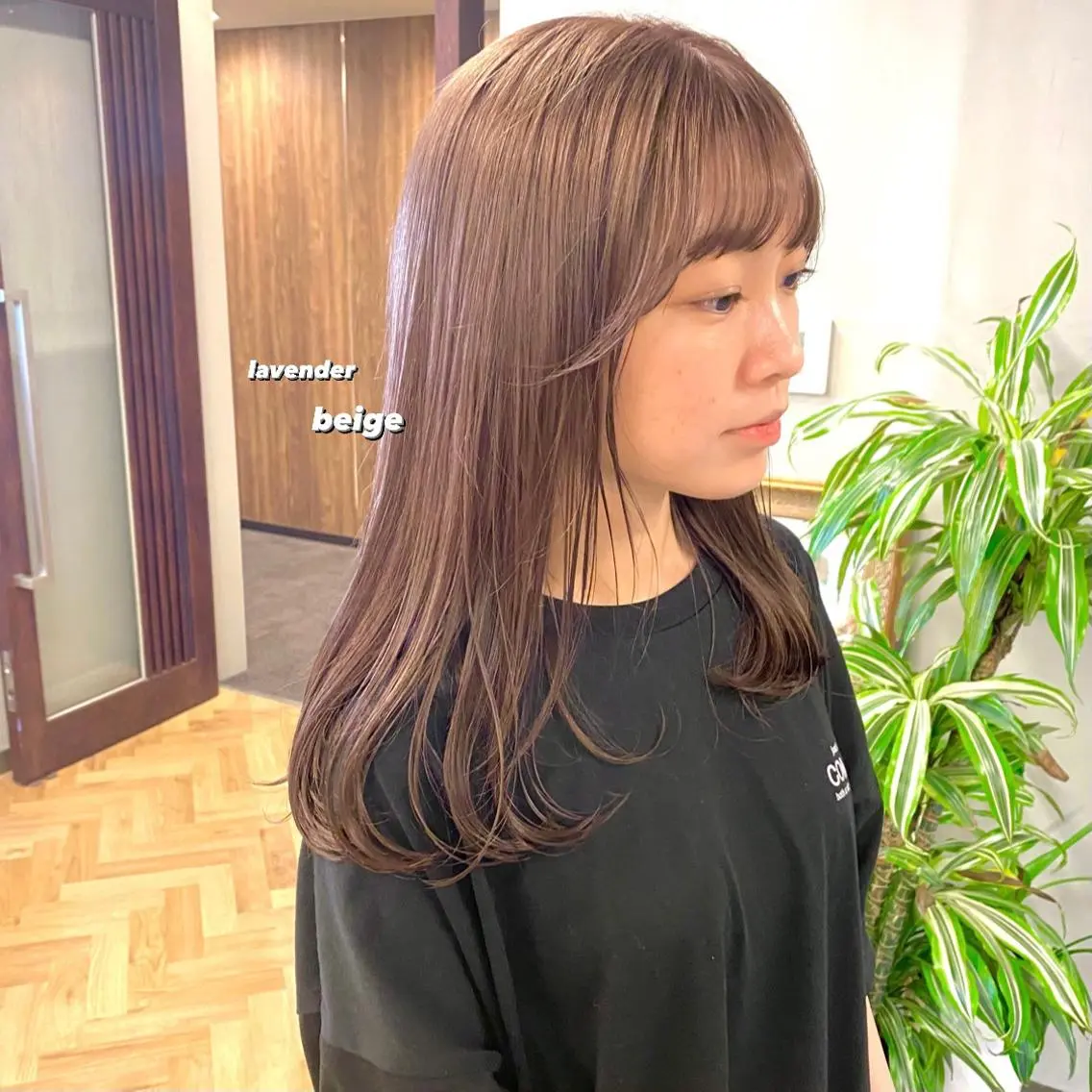 セミロング カラー パーマ ヘアアレンジ メンズ キッズ ネイル マツエク・マツパ ベージュカラー ラベンダーカラー カット ヘアカラー 前川 朋香のヘアスタイル