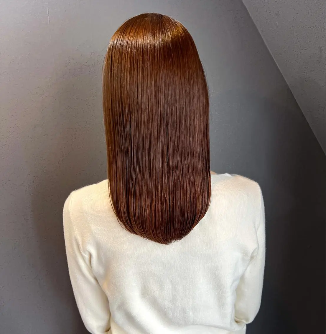 セミロング 髪質改善 ヘアカラー 縮毛矯正 トリートメント ヘッドスパ *くせ毛に特化* 【yun】のヘアスタイル