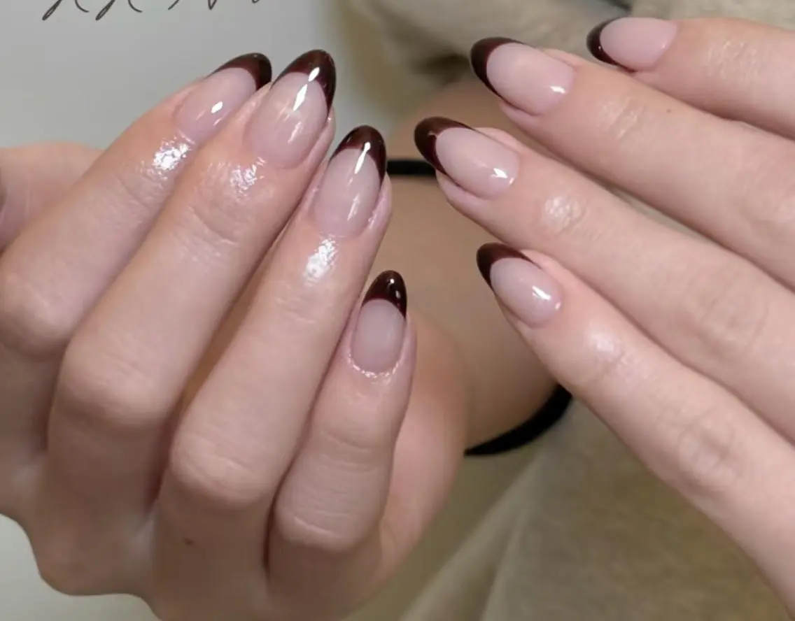 ⋆˙♡✨Hand 【カラーフレンチ】🌟フレンチの形が選ベの写真