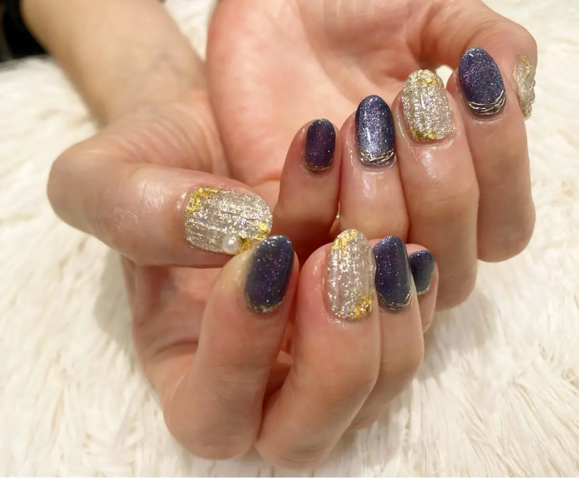 ネイル マグネットネイル 持ち込み ハンドネイル ネイルサロン nail_upのネイルデザイン