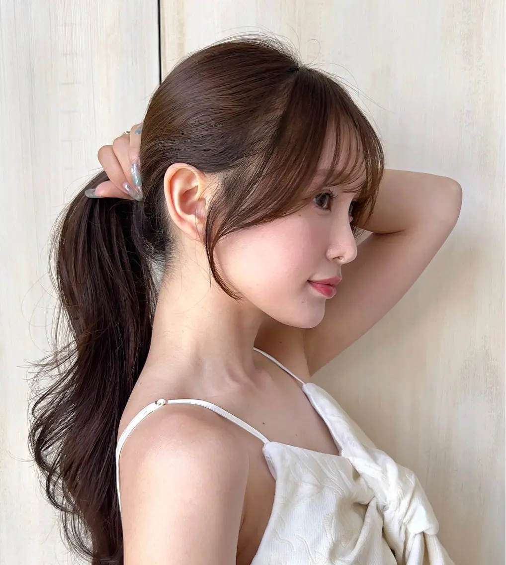 セミロング 顔周りカット レイヤーカット カット ヘアカラー トリートメント 🧡くびれヘア/前髪 顔周り🧡久原結衣のヘアスタイル