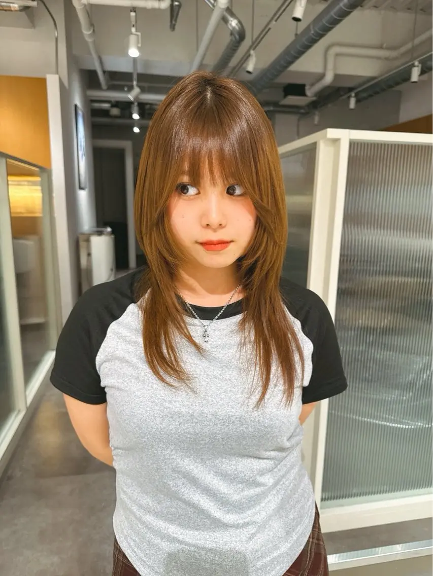 ロング 美髪矯正🍀 似合わせカット渡邊のヘアスタイル