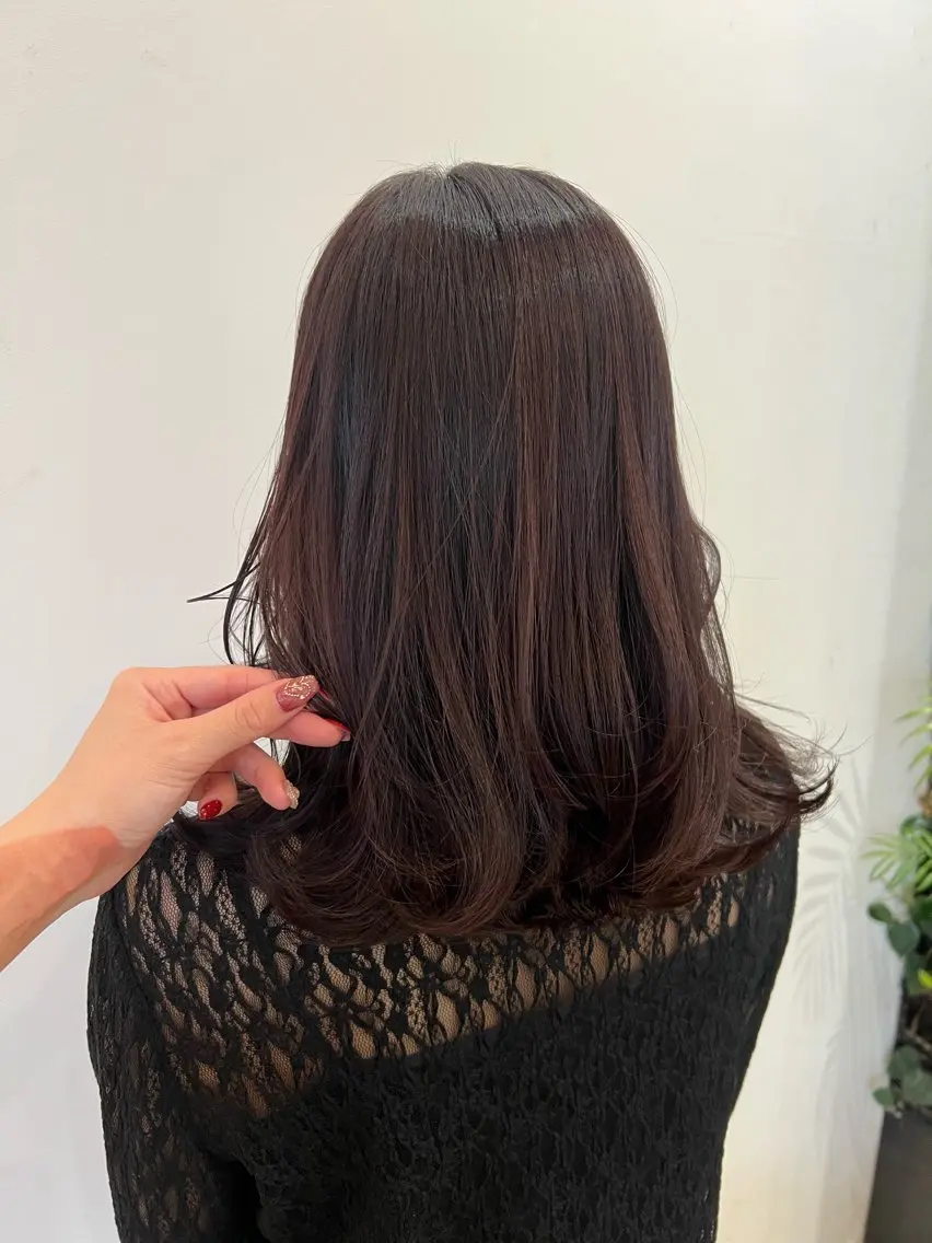 セミロング カラー 髪質改善 レイヤーカット カット ヘアカラー トリートメント 🫧Ai/ ロロネー森ノ宮💖のヘアスタイル