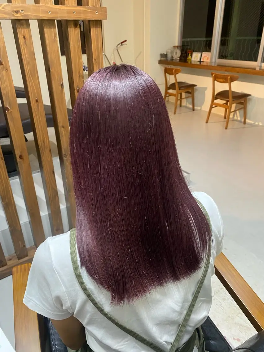 セミロング ヘアカラー ミディアムレイヤー/ 艶カラーNorikaのヘアスタイル