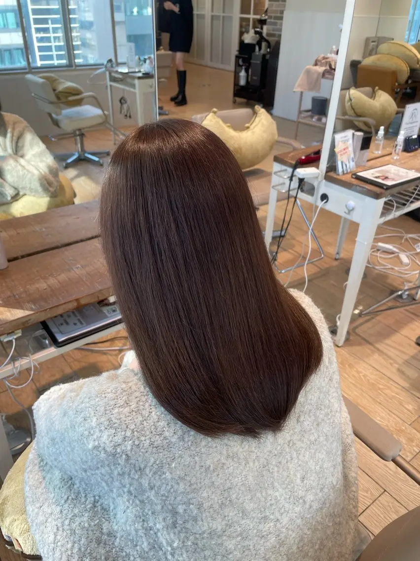 セミロング ヘアカラー 似合わせカット⌇ヘア セット⌇A i‎🤍のヘアスタイル