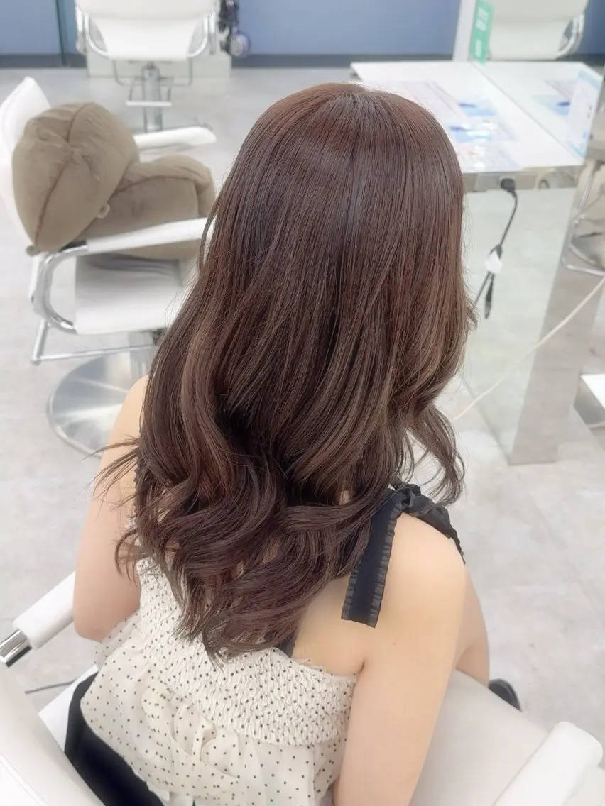 セミロング カラー ヘアセット 🎀藤沢ハイトーン ららのヘアスタイル