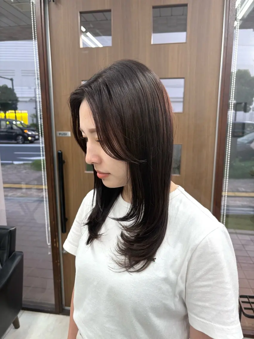 ロング レイヤーカット カット ヘアカラー トリートメント 月野涼風 /レイヤーカットのヘアスタイル