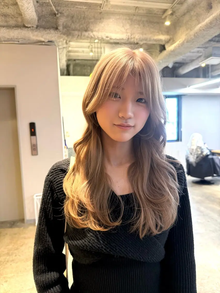ロング カラー ヘアカラー カラー特化/ブリーチ 梅田中崎町/あかりのヘアスタイル