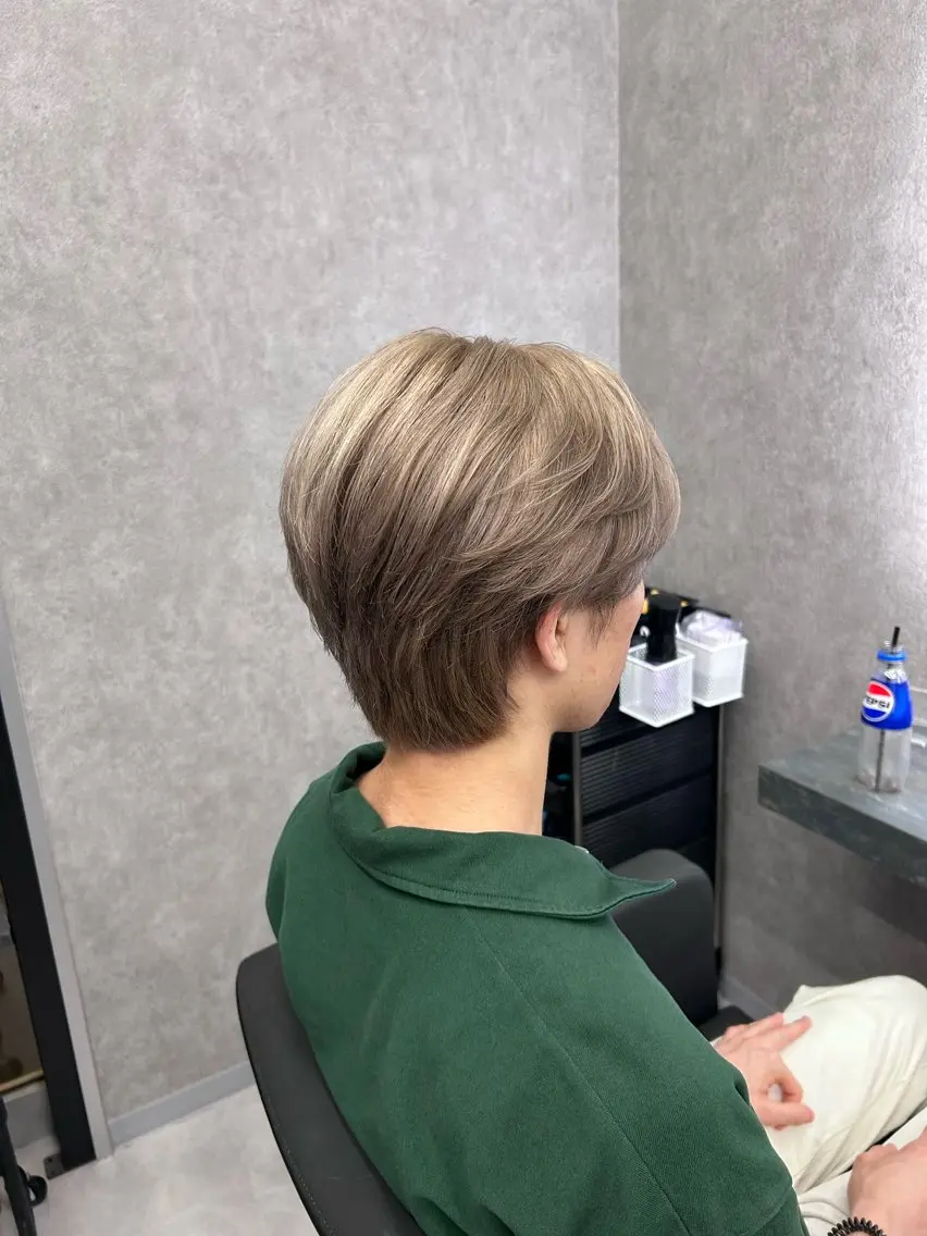 ショート カラー パーマ メンズ メンズブリーチ ブリーチ ダブルカラー カット ヘアカラー メンズ特化 👑YUTAのヘアスタイル