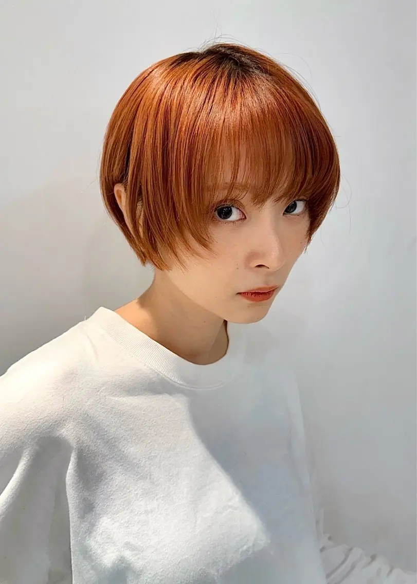 ショート カラー 切りっぱなしボブ ショートボブ ハンサムショート 丸みショート ベリーショート カット ヘアカラー トリートメント 大人可愛いレイヤー 大田のヘアスタイル